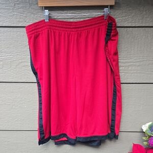 Nike Basketball Men's Mesh Shorts Red Black XXL